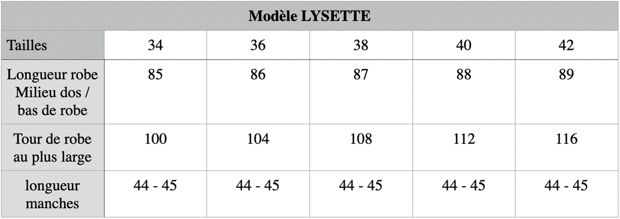 Gradation LYSETTE